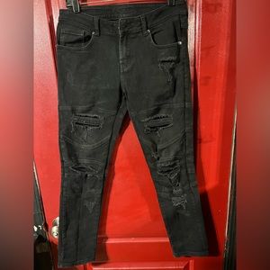 Carbon Biker Skinny
Flex 30 × 30 Black Distressed Jeans
